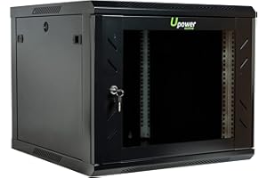 MASTER U-POWER Armario Rack 19" 9U Mural 600x600x501mm, hasta 80Kg Negro