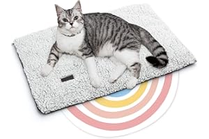 Mora Pets Manta térmica para Gatos Manta autocalentable para Gatos y Perros Cama termica Alfombra calefactora sin Electricidad y baterías 61 x 46 cm