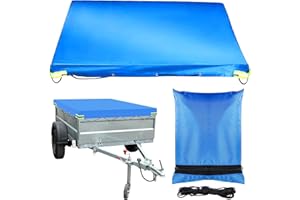 HOSPAOP Lona para remolque, 209 x 115 x 10 cm, impermeable, con cuerda, para remolque, lona plana de PVC, material de lona para coches, 750 kg