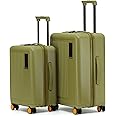 MOKOBARA Polycarbonate The Transit Speed_Wheel Luggage/Trolley Bag Poly-Carbonate Hard Sided 8 Silent Ninja Wheels (So Matcha 2.0, Set Of 2),Green, 54 cm & 64 cm