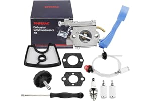 SIMPERAC 125BV Carburetor for Husqvarna Leaf Blower 125B 125BVX 125BX Carburetor 590460102 Replace for Zama C1Q-W37 with 125b Air Filter Fuel Line Tune up Kit