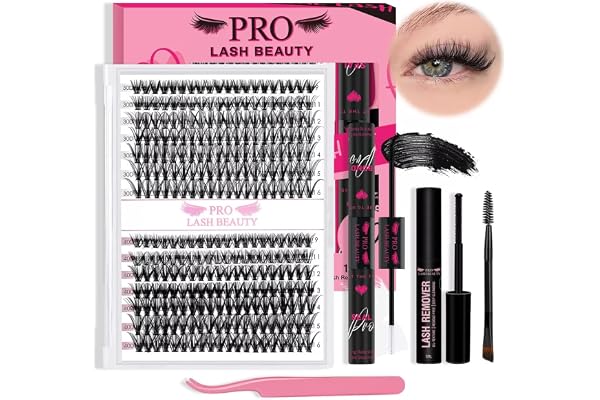PRO Kit Extension Cils 280pièces Faux Cils D Cornée Extension Cils Kit Cils Individuels Avec Lash Bond And Seal Applicato De Cils Facile À Appliquer À La Maison(30D+40D-9-16mix Kit)