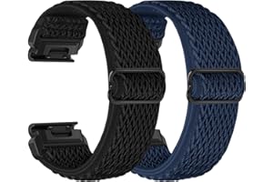 YONGBB Quickfit 22mm Bracelet pour Garmin Fenix 8 47mm/Fenix E 47mm/Fenix 7/Fenix 7 Pro/Fenix 6/Fenix 6 Pro/Fenix 5/5 Plus/Epix Gen 2/Approach S62/S60 Bracelet pour Hommes Femmes