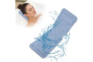 Sonhomay Ganzkörper-Badewannenkissen für die Badewanne, atmungsaktive Badezimmermatte, rutschfestes Badewannenkissen mit 30 Saugnäpfen, Badewannenzubehör