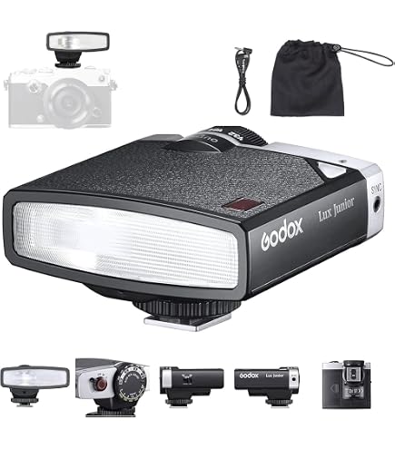 Godox Lux Cadet GN10 Flitser – Retro Design – 6200K – 7 Vermogensniveaus – Compatibel Met Canon, Nikon, Sony En Meer 4 miniatura