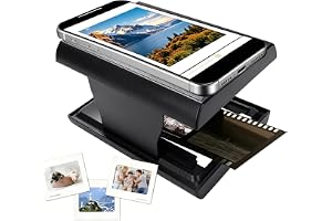 Luocute Filmskanner, Bärbar Fotoskanner för 35 Mm 120 Mm 135 Diabilderegativ, Konverterar Film Till Digitala Foton med Vikbar Design, Gratis App för Redigering (TON169B)