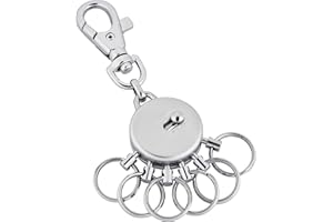 Jadani Schlüsselanhänger Kingsport mit Karabinerhaken und 6 abnehmbaren Ringen - Verschiedene Designs erhältlich