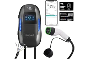 LEISHENG ENERGY Wallbox 7kW Monofase per Auto Elettrica, Tipo 2 con Cavo 6m, IP65, Caricatore da Parete per Ricarica Domestica, Compatibile con Colonnina Ricarica