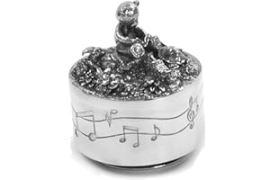 Royal Selangor Hand-Finished Teddy Bears' Picnic Friends Music Carousel in Wooden Gift Box D7CM x H8CM (item)