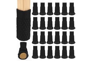 AUSYIWI 32 szt. filcowych skarpet na krzesło, ochrona nóg krzesła, antypoślizgowe podkładki do ochrony podłogi, zapobiegają zadrapaniom i hałasowi, czarne