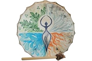 Voiakiu Tambor Diosa Chamán | Siberiano La Vida - Chamánico Hecho a Mano, Música Espiritual, Símbolo Del Chamán Siberiano