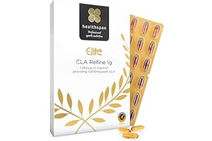 Healthspan Elite CLA Refine 1,000mg | 90 Capsules | All Blacks Official Partner | 1282mg Clarinol | Safflower Oil | Informed Sport Accredited