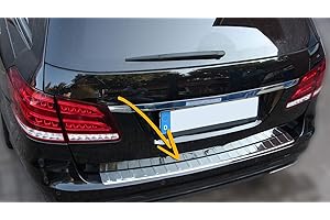 MCPERFORMANCE Protector Parachoques Trasero válido para Mercedes S212 T-Modell Clase E | 2009-2016 Acero Inoxidable Cromado Proteccion para Borde del Maletero De Carga