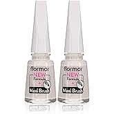 Flormar Klasik Parlak Bitişli Y&uuml;ksek Pigmentli Oje Nail Enamel 400 Bright White New (2 paketi)