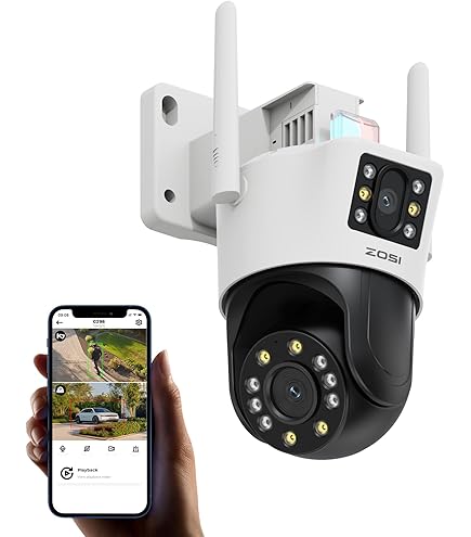 ZOSI 4K Wi-Fi 6 Überwachungskamera Außen Mit 360° Pan & Tilt, 2,4 GHz
