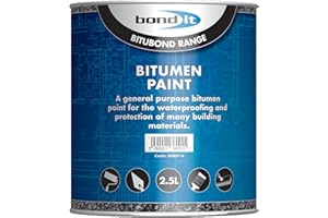 EDE Group Bond It Bitumen Paint 2.5L - Solvent-Bourne Bituminous Black Waterproof Paint, Weatherproofing Steelwork, Concrete, Asphalt and Portable Water Tanks