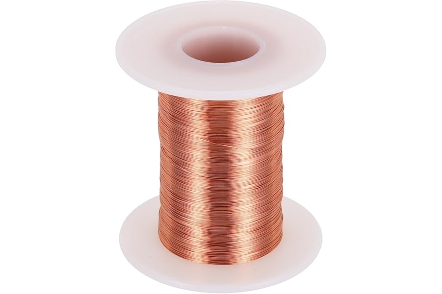 sourcing map 32 AWG Magnet Wire, 32 Gauge / 0.2mm Enameled Copper Wire, 4 oz Magnetic Coil Wire for Transformer, Motor, Electric, 155C(311F)