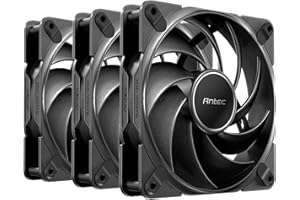 Antec Tranquil 120, 120mm x 25mm Case Fans, PWM Fans, 2000RPM, 59.23CFM, 2.46mmH₂O, 4 Pin PWM Connector, 120mm Fan, Tranquil Series 3 Packs