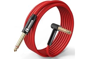 ANNNWZZD LinkinPerk Kabel gitarowy 6,35 mm TS Mono Instrument Performance Cord 1/4 prosty do prostego gniazda do gitary, basu, klawiatury (2 m)