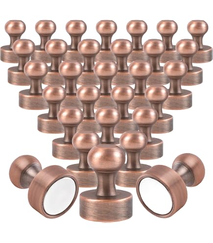 Lot De 10 Aimants En Néodyme Couleur Cuivre - Petits Et Puissants - Pour Tableau Magnétique, Frigo, Organisation