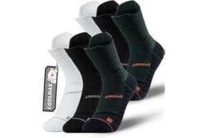 RAHHINT Coolmax Kids Crew Socks, Sports Boys Girls Running Football Socks Compression School Athletic Socks Anti-Blister Moisture Wicking 11-6 Junior (3 Pairs)