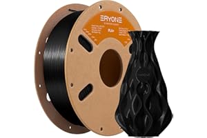 ERYONE Filamento PLA+ 1,75 mm +/- 0,03 mm, PLA Plus Filamento per Stampante 3D, 1 kg/Bobina per stampa 3D, Nero