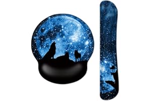 AOKSUNOVA Tapis de souris avec repose-poignet Repose-poignet pour clavier Violet Tapis de souris ergonomique avec coussin en gel