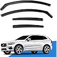 EdgeVisors Wind Deflectors | Fits: Volvo XC60 MK2 (2017-onwards) 5 Door SUV 4pc Set | In-Channel Rain Guards for Wind, Rain & Sun Protection, Easy Installation - Tinted