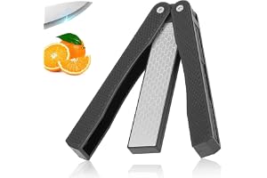 Bärbar knivslipare, fällbar dubbelsidig knivslipare, anti-slip Diamond Sharpener [Black]