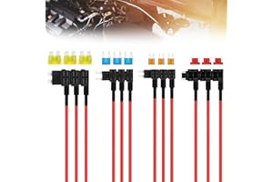 Acboor Stromdieb 12 Stück, Stromdieb Sicherung Kfz Standard Mini 32V Mikro2 Niedriges Profil Stromdieb Kfz 4 Typen ATO ATC ATM APM Stromdiebe Kfz mit Kfz Sicherung für Auto Lkw Boot