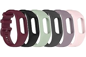Chofit 6-pak pasków kompatybilnych z zegarkiem Garmin Vivosmart 5, miękki silikonowy sportowy pasek zastępczy na nadgarstek do trackera fitness Vivosmart 5