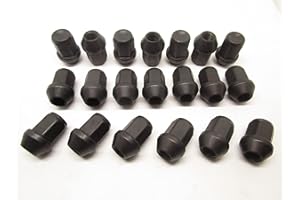 TOPBEST Kit 20 Bulloni Ruota Neri Compatibili con Fiesta Focus Ecosport Kuga C-Max B-Max Mondeo Tourneo Transit DAL 2014 In Poi Ruote Gomme Cerchi in Acciaio e in Lega in Ferro Farad