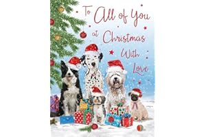 Piccadilly Greetings Traditional (Cute) Christmas Card to All of You - 8 x 6 inches - Regal Publishing, C85349