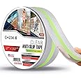 Grip tape Anti slip tape Clear Glow in the dark reflective waterproof Indoor/Outdoor Stair treads non slip 2 in x30 Ft skateboard grip tape safety friction non skid adhesive shower floor grips ladder