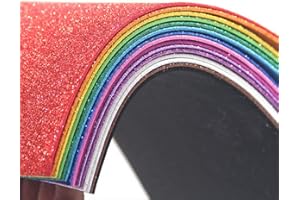 PANLOM Lot de 10 feuilles A4 en mousse EVA pailletées de 2 mm pour loisirs créatifs et scrapbooking, Mélange de couleurs, Glitter