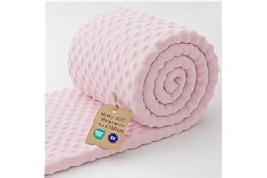 AMAZINGGIRL Tissu minky au metre 1 M - Tissu doux pour couture creatifs decoration Ideal pour vetements plaid couverture accessoires et projets de couture DIY Oeko-Tex Rose