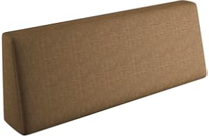 sunnypillow Grand Coussin Dossier pour Canapé Palette Euro Intérieur/Extérieur Appui - 120 x 40 x 20/10cm - plusieures Tailles et Couleurs à Choisir Coussin Matelas en Mousse - Brun