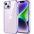 JETech Case for iPhone 14 6.1-Inch, Non-Yellowing Shockproof Phone Bumper Cover, Anti-Scratch Clear Back (Deep Purple)