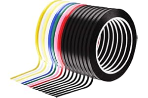 DISINO 3mm x 66m Pizarra Blanca Cinta,16 Rollos Cinta Gráfica Autoadhesiva, Cuadrícula Cinta PET Arte de Fabricación Cinta Decoración para Pizarras Blancas, Pizarra, Cuaderno (Multicolor)