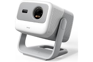 JMGO N1S 4K Miniprojektor, Trippellaser, 1700 ISO lumen, Omedelbar Gimbal Autofokus, Google TV, Netflix, 110% BT.2020, HDR10, 10W Dolby Audio, 3D Blu-ray, 200 tum för utomhusbruk, spel, fester
