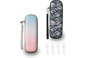 YoHyien 2 Piezas Estuche Cepillo Electrico de Viaje para Oral B iO/Oral B Pro/Philips Sonicare, Funda Cepillo Electrico Portátil, Estuche Rigido Guarda Cepillos de Dientes (Camuflaje + Degradado)
