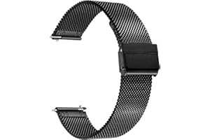 XIRUVE Correa de Reloj de Malla Acero Inoxidable Reemplazo Liberación Rápida 12-24mm