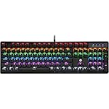 HP GK320 Wired Full Size RGB Backlight Mechanical Gaming Keyboard, 4 LED Indicators, Mechanical Switches, Double Injection Ke