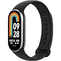 Xiaomi Smart Band 8, Cornice Metallica, Schermo AMOLED 1.62'', Luiminosità Adattiva, Monitoraggio Salute, Frequenza aggiornam