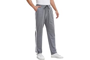 FGFD&OU Spodnie do Joggingu Męskie Bawełniane Spodnie Dresowe z paskami Spodnie Treningowe Spodnie do Biegania Długie Spodnie Rekreacyjn z Kieszeniami dres Treningowy