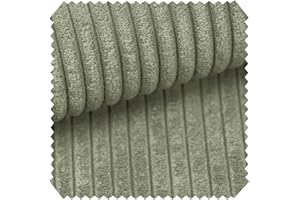 novely® PORTO - Polsterstoff in Breitcord-Optik - Ultraweicher Möbelstoff - Pflegeleichte Meterware 1 lfm | Farbe: 47 Pastellgrün