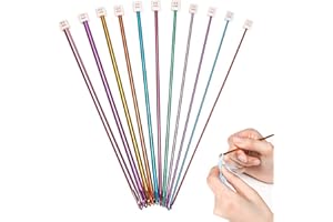 YEEMEEN Agujas de Tejer Punto Coloridas Ganchillo 11 PCS Set de Ganchillos Crochet, Ganchillos Crochet Kit Set, Set de Agujas de Punto de Ganchillo Tunecino, para le Tissage Adultos Principiantes 2 a 8mm