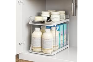 GUYUWE Półka do przechowywania szafki, organizator pod dachem kuchnia, Organizator kuchnia, Szafka do przechowywania z 2 przesuwnymi szufladami do kuchni biurowej