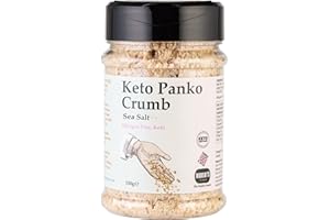 SCT SAVOURY CRUNCHY TREATS & SWEET CANDY TREATS Keto Panko Rind Crumb 150g Pot - Available in Multiple Flavours - Keto, Gluten & Allergen Free, Low Carb, High Protein - Handmade in Britain with Family Recipe (Classic Sea Salt)