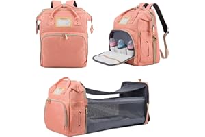 AZOOKEN Baby Changing Bag Backpack,Multifunction Baby Bags Mummy Shoulder Bag for Travel Shopping Camping with Bed Unisex for Moms & Dads